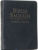 Bíblia Média c/ Harpa Cristã Letra Grande Azul